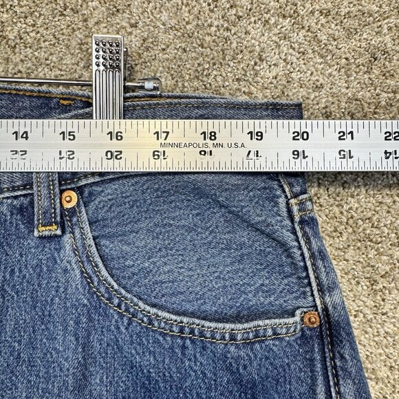Levis 501 Jeans Mens 40x30 Blue Original Straight Button Fly Medium Wash Denim - Picture 6 of 10